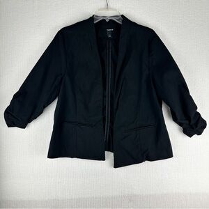Torrid Black Blazer Modern Collarless Design